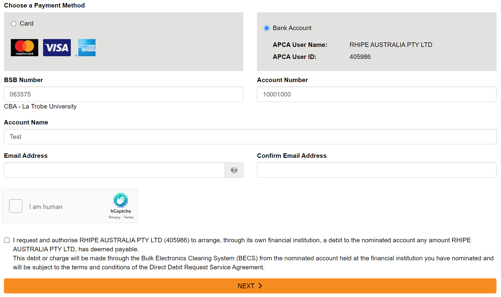 Direct Debit Setup / Update External Facing LSP Operations APAC