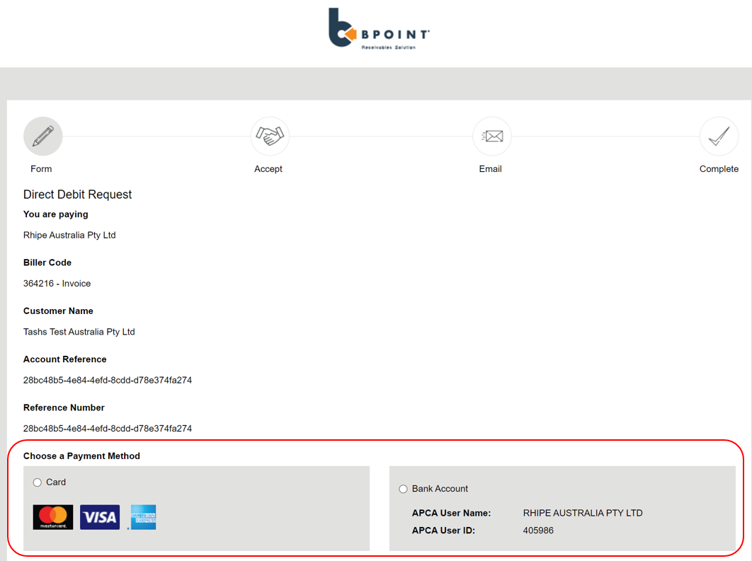 Direct Debit Setup / Update External Facing LSP Operations APAC